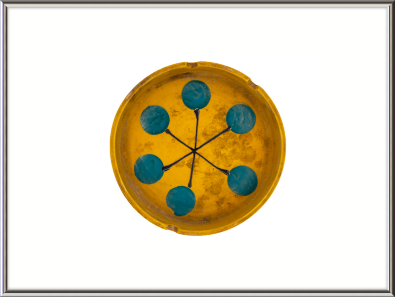 Japanese Mid-Century Geometric Ashtray Wall Art