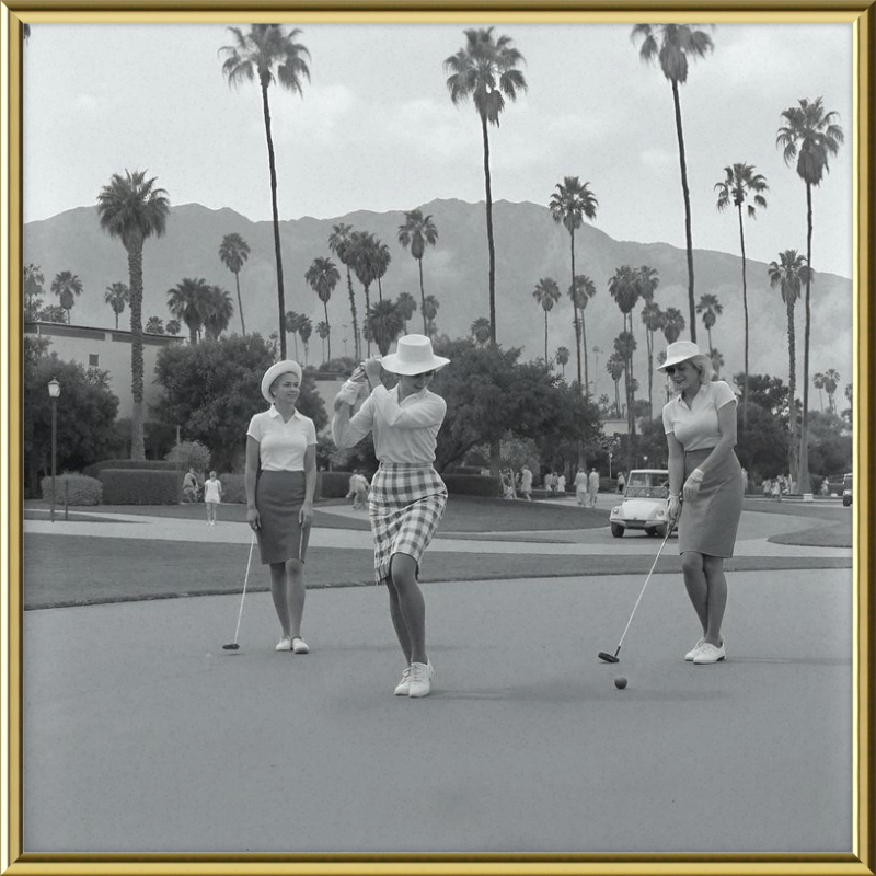 Vintage Palm Springs Golf Framed Art