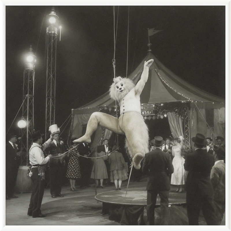 1900's Circus Oddity Framed Wall Art