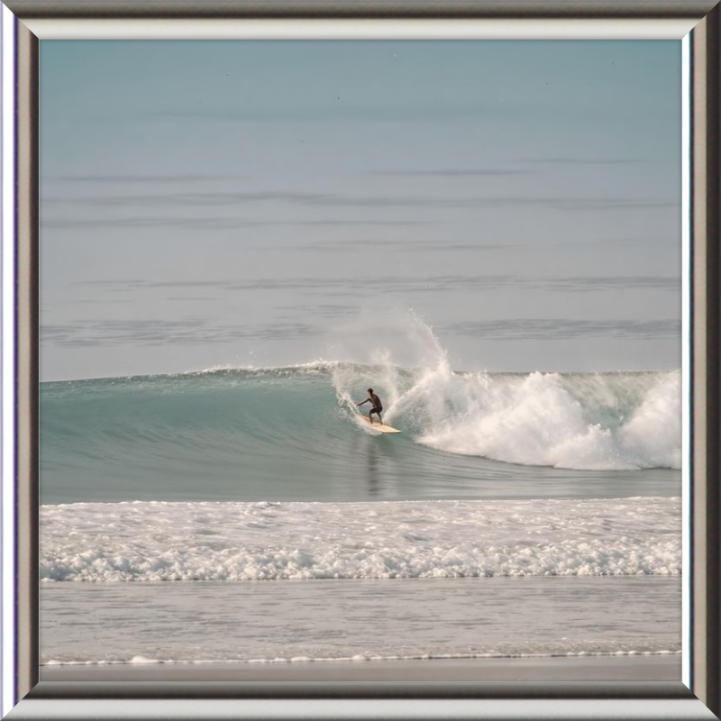 Catching Wave Surfing Framed Art
