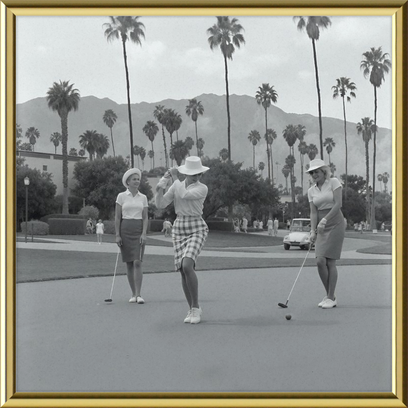 Vintage Palm Springs Golf Framed Art