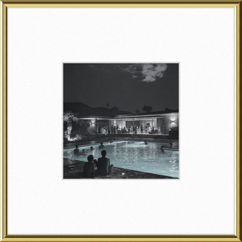 Palm Springs Pool Party Framed Art
