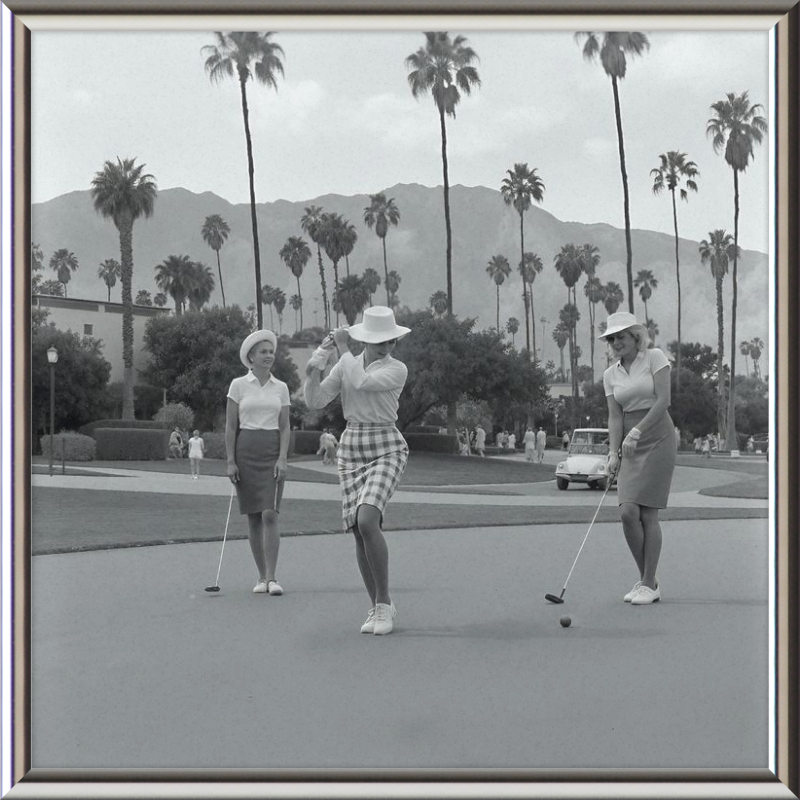 Vintage Palm Springs Golf Framed Art