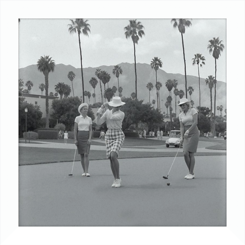 Vintage Palm Springs Golf Framed Art