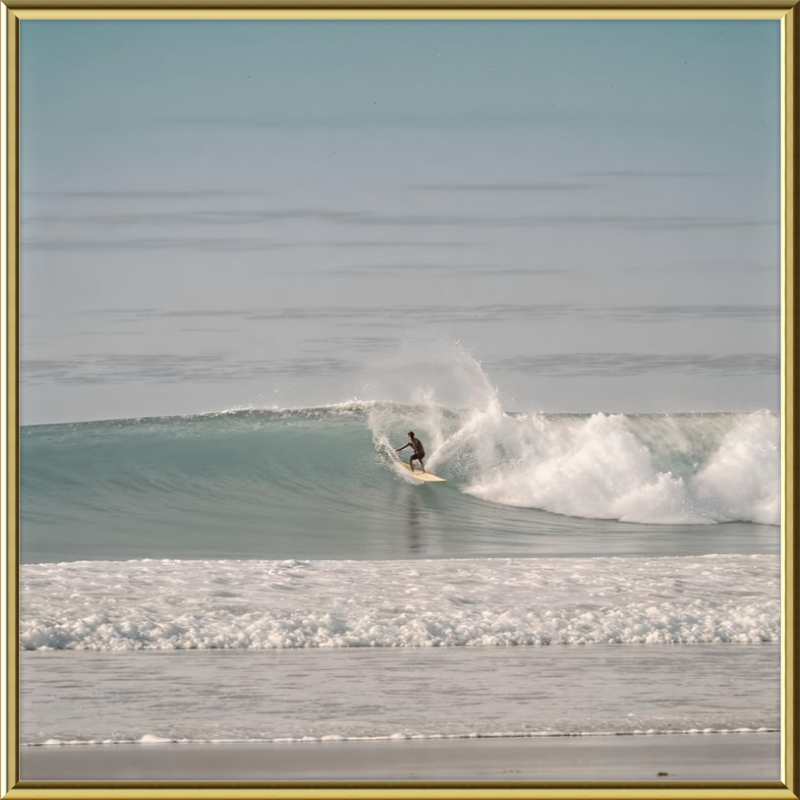 Catching Wave Surfing Framed Art