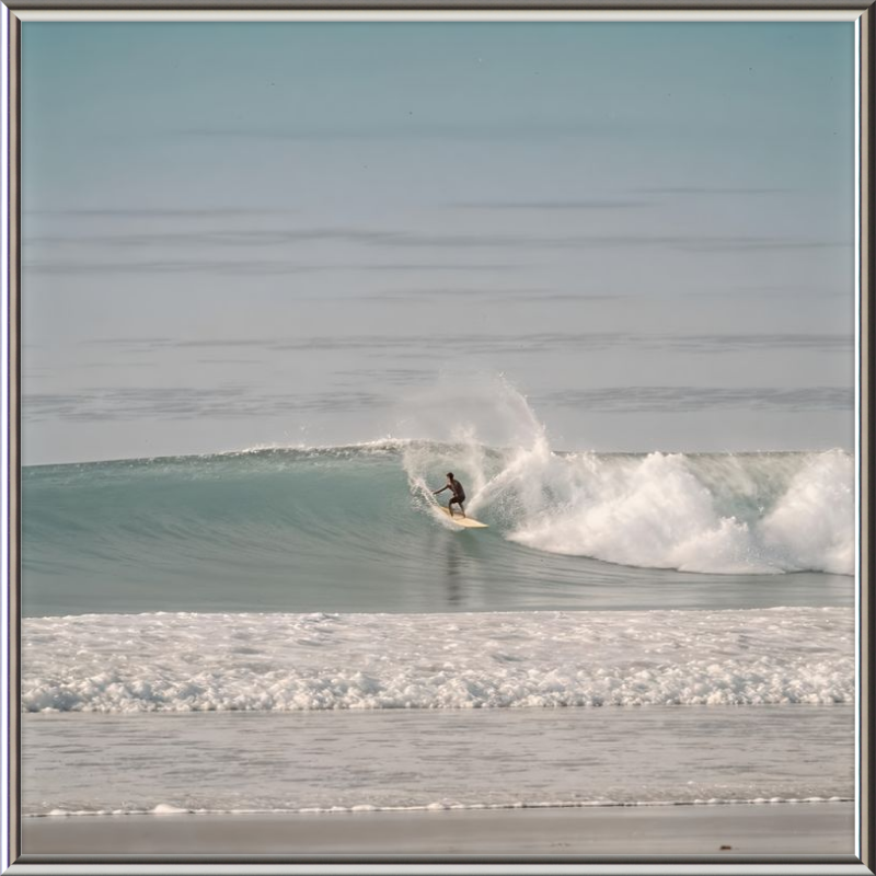 Catching Wave Surfing Framed Art