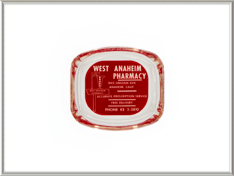 West Anaheim Pharmacy Ashtray Wall Art