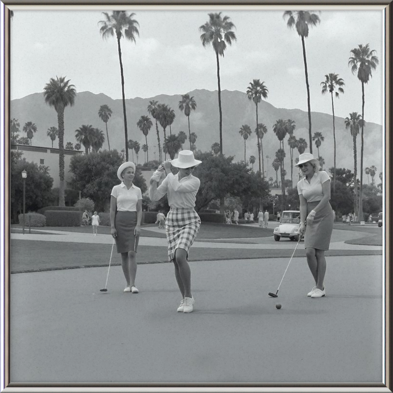 Vintage Palm Springs Golf Framed Art
