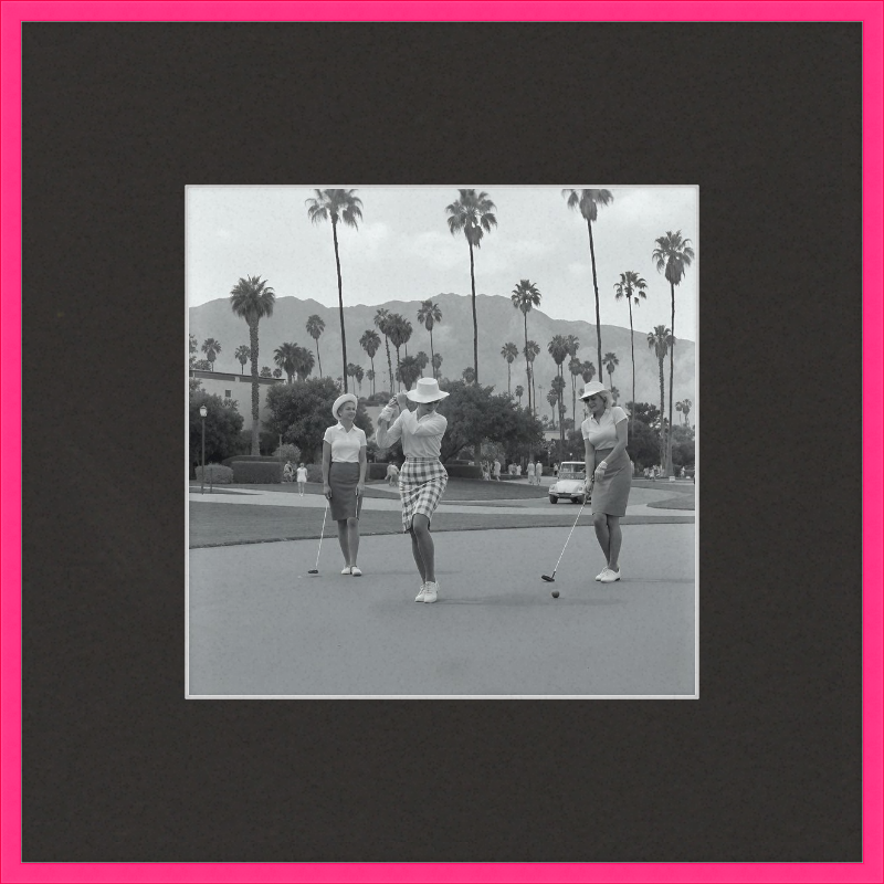 Vintage Palm Springs Golf Framed Art