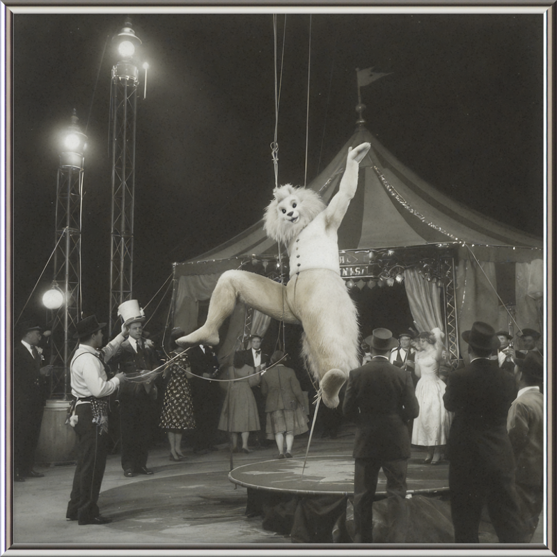 1900's Circus Oddity Framed Wall Art