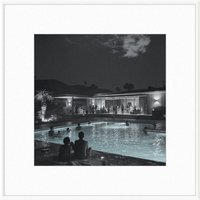 Palm Springs Pool Party Framed Art