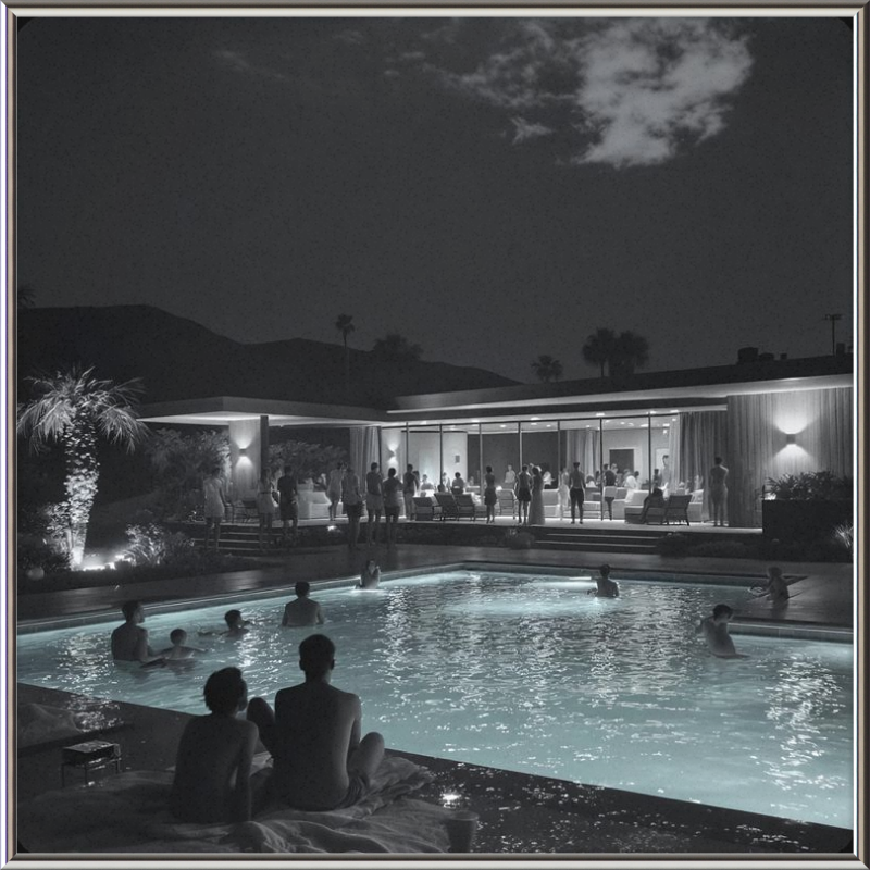 Palm Springs Pool Party Framed Art