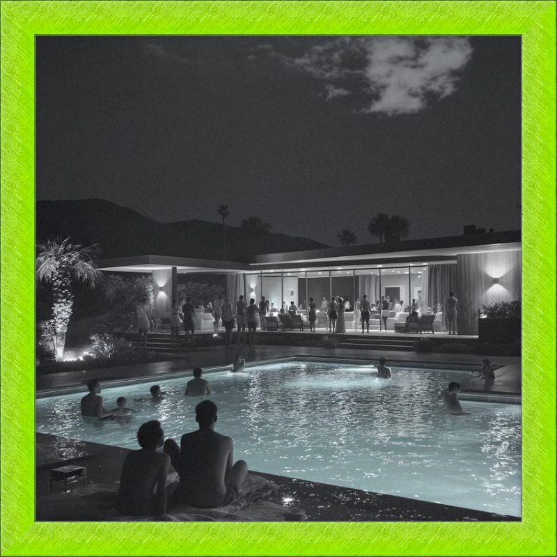 Palm Springs Pool Party Framed Art