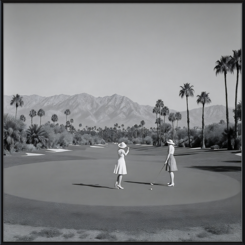Women Golfing Palm Springs Framed Art