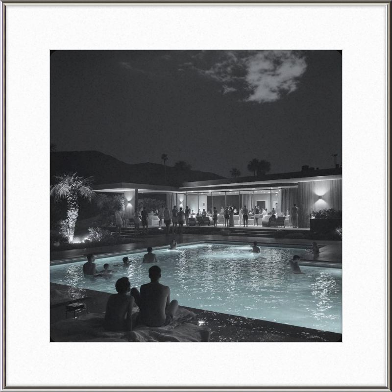Palm Springs Pool Party Framed Art