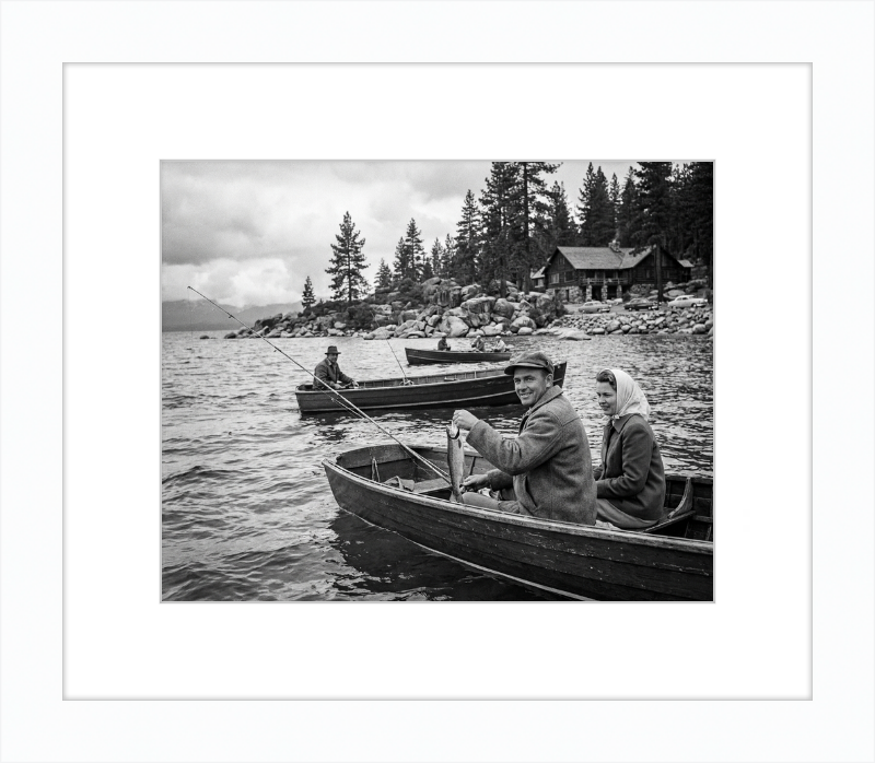 South Lake Tahoe 1950s Fishing Art