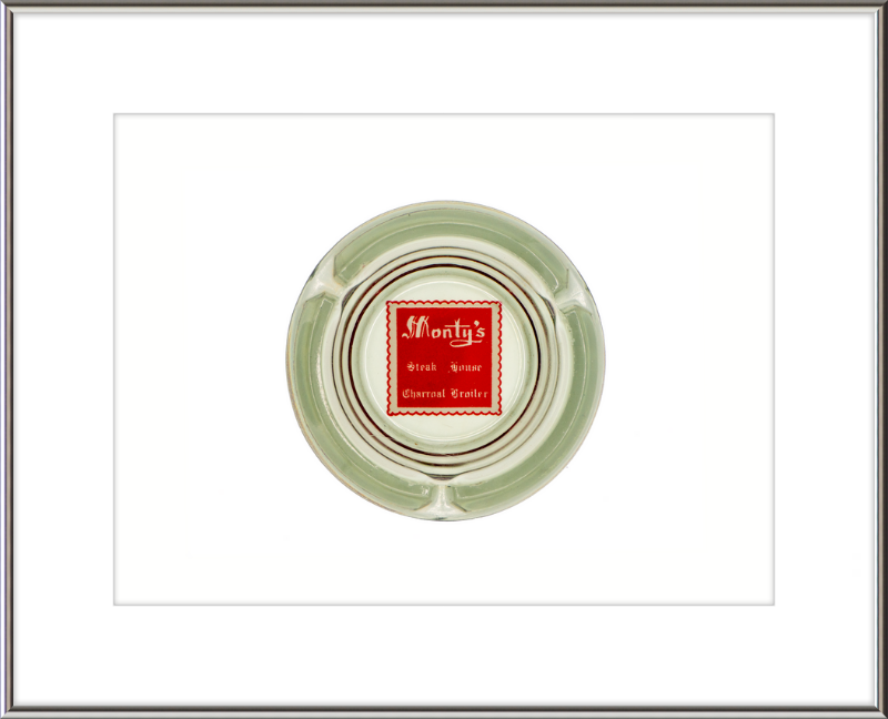 Monty's Steak House Charcoal Broiler Ashtray Wall Art