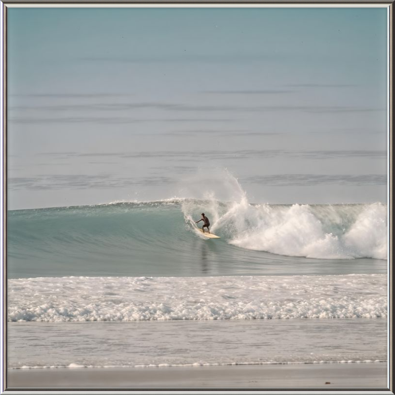 Catching Wave Surfing Framed Art