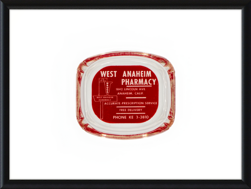 West Anaheim Pharmacy Ashtray Wall Art