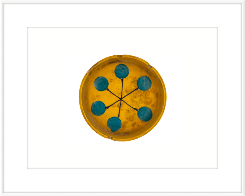 Japanese Mid-Century Geometric Ashtray Wall Art