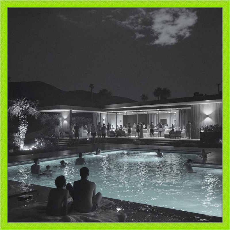 Palm Springs Pool Party Framed Art