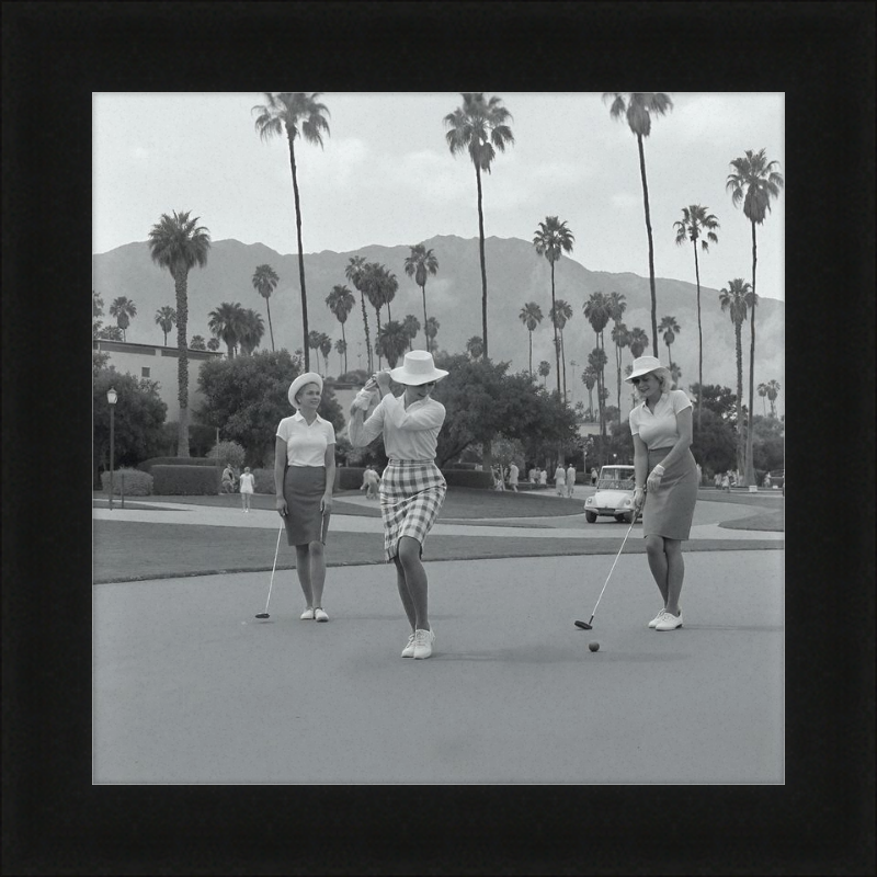 Vintage Palm Springs Golf Framed Art