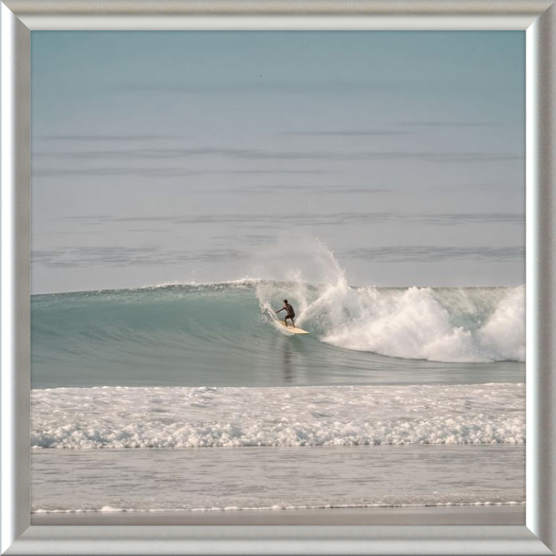 Catching Wave Surfing Framed Art