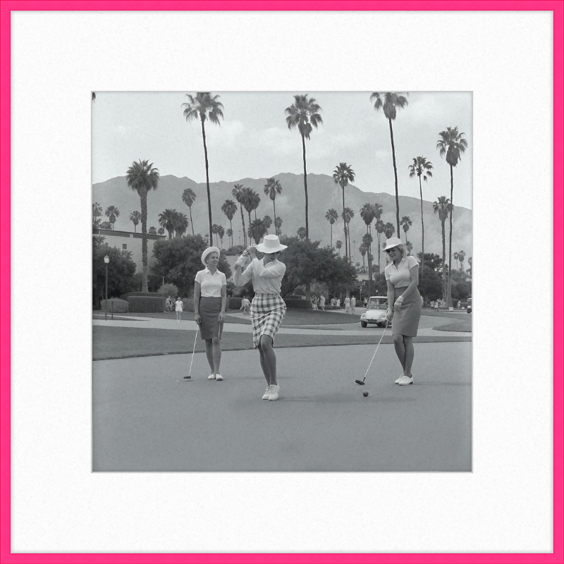 Vintage Palm Springs Golf Framed Art