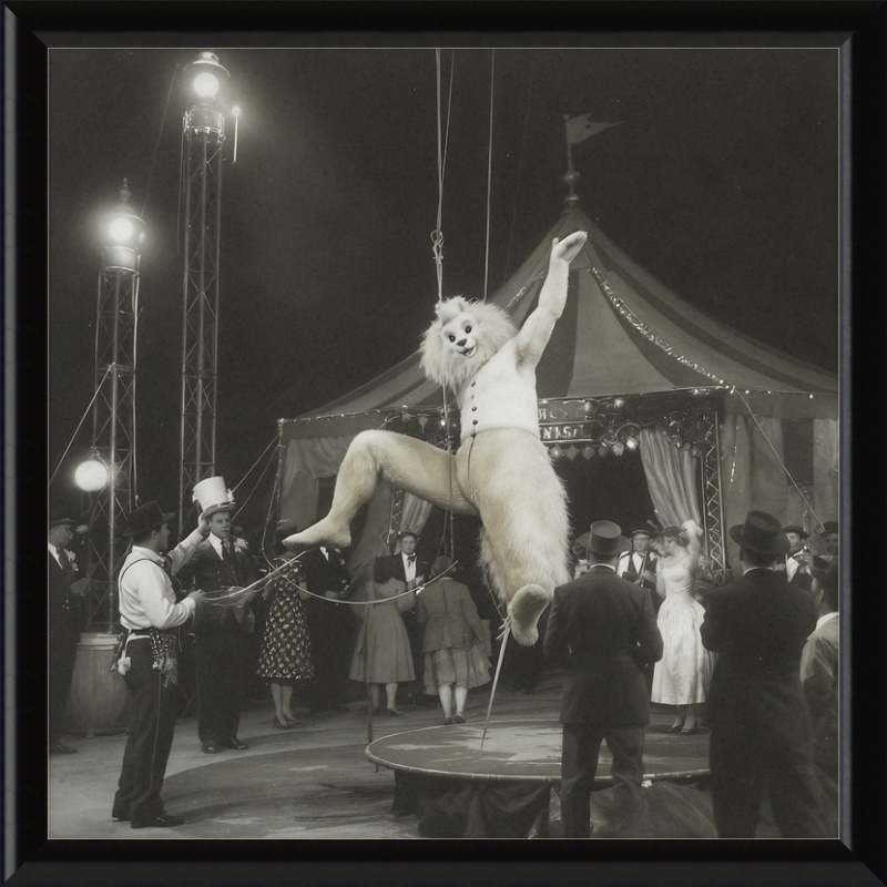 1900's Circus Oddity Framed Wall Art