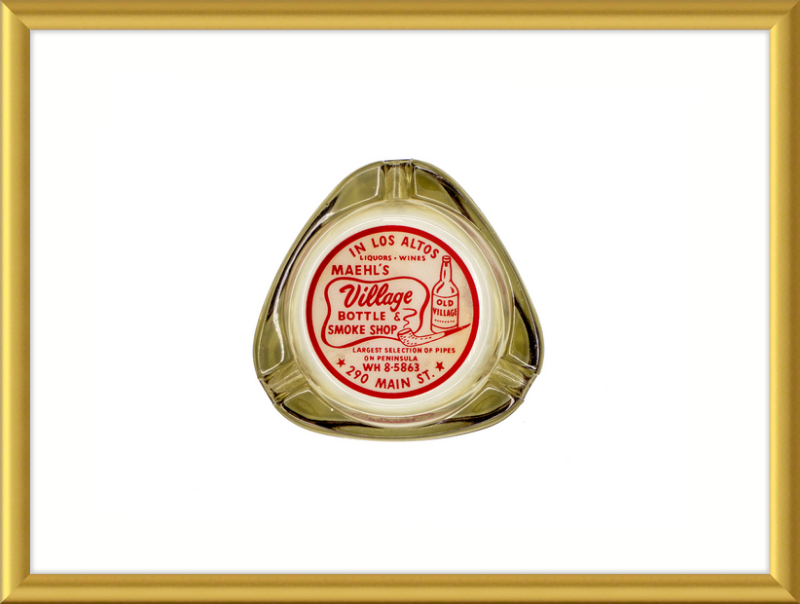Maehl's Village Bottle & Smoke Shop Ashtray Wall Art