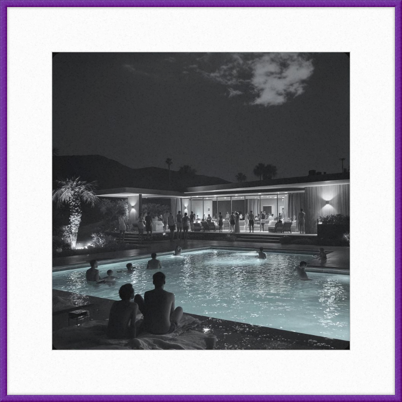 Palm Springs Pool Party Framed Art