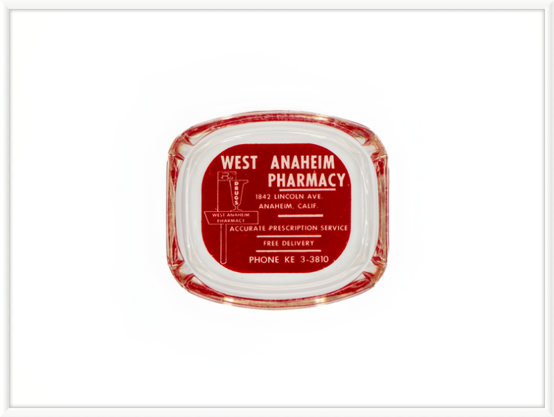West Anaheim Pharmacy Ashtray Wall Art