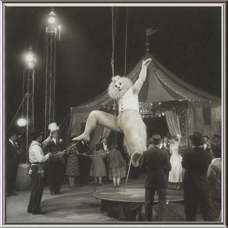 1900's Circus Oddity Framed Wall Art