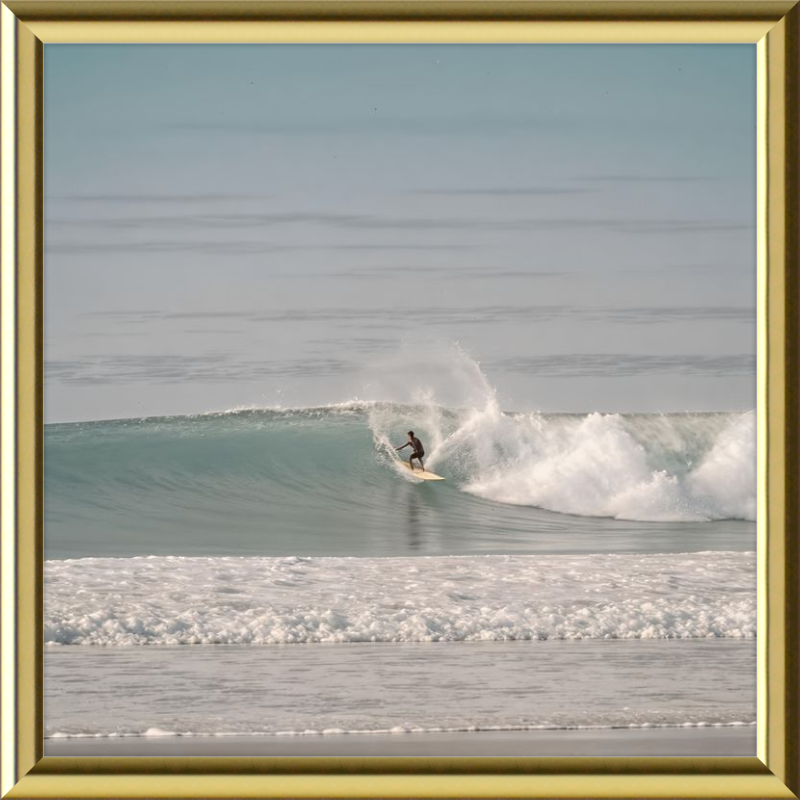 Catching Wave Surfing Framed Art