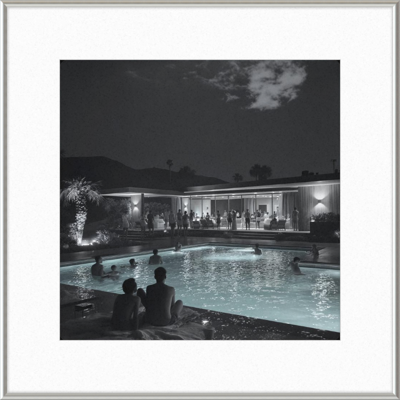 Palm Springs Pool Party Framed Art