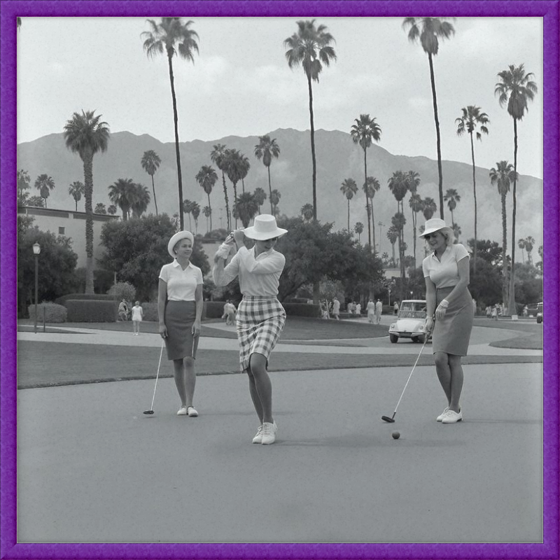 Vintage Palm Springs Golf Framed Art