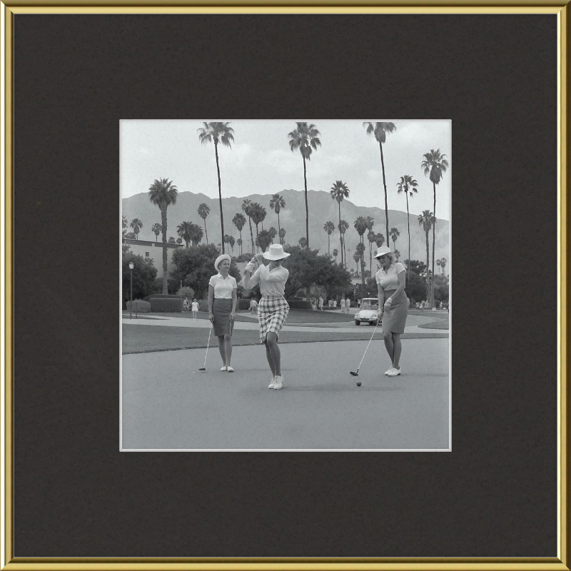Vintage Palm Springs Golf Framed Art