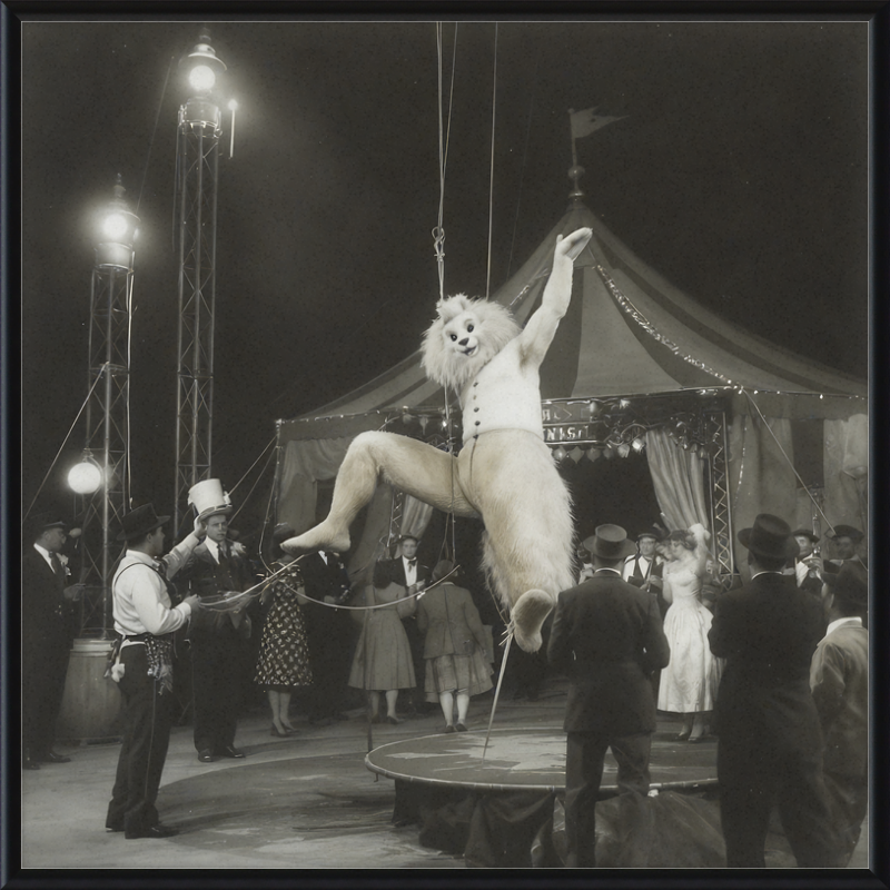 1900's Circus Oddity Framed Wall Art