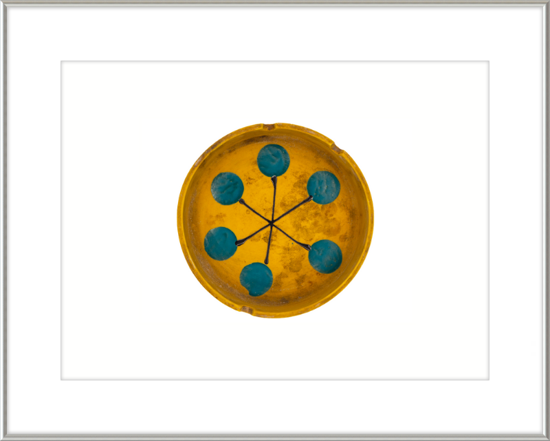 Japanese Mid-Century Geometric Ashtray Wall Art