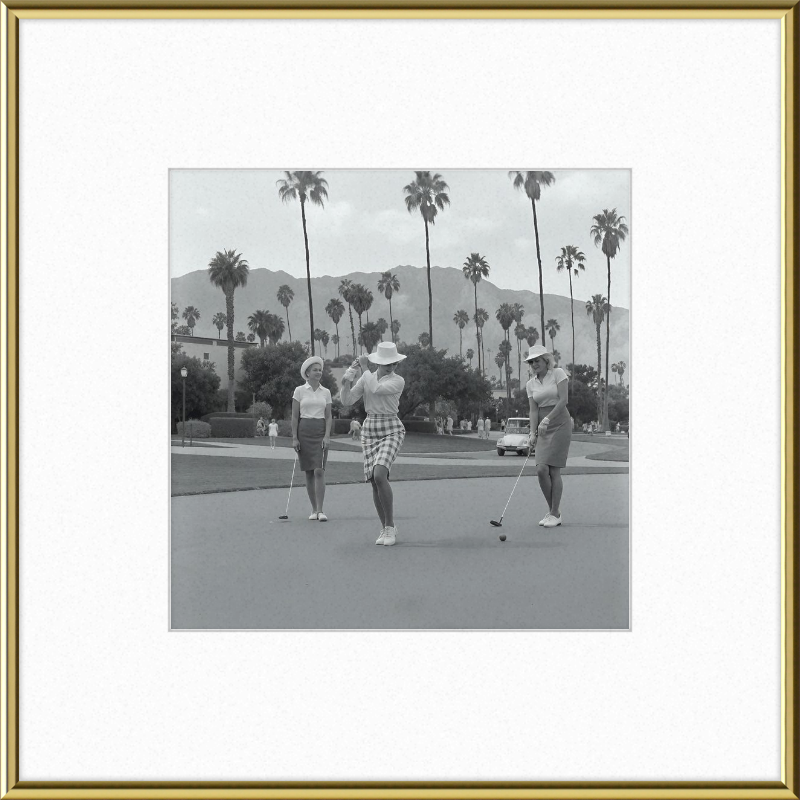 Vintage Palm Springs Golf Framed Art