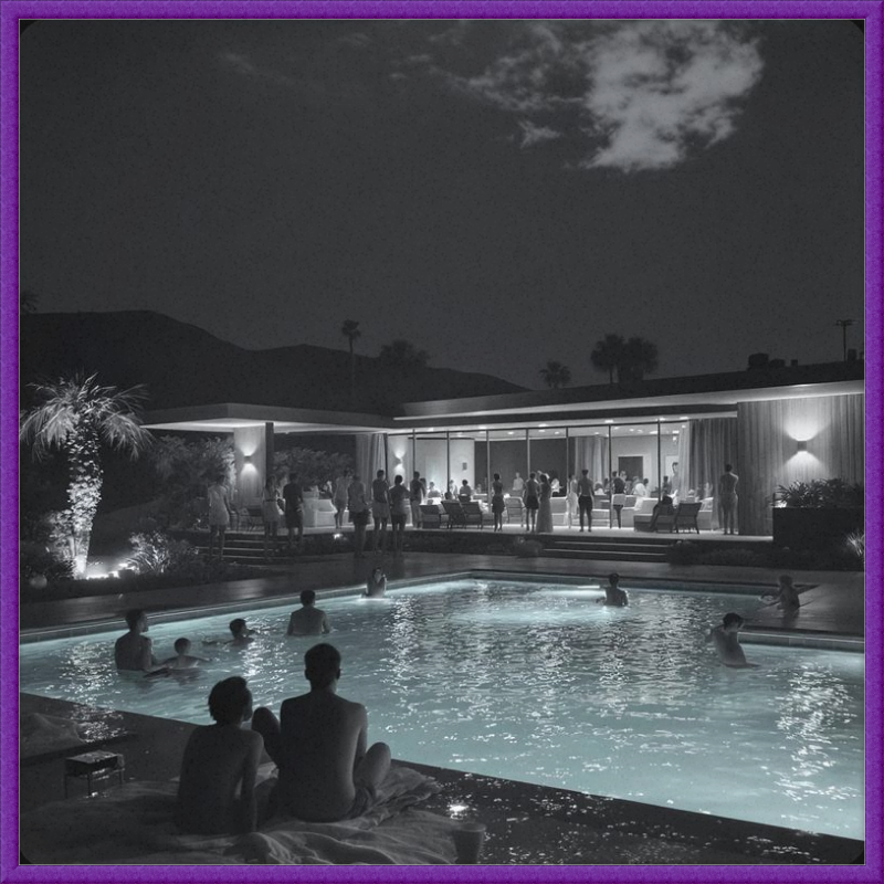 Palm Springs Pool Party Framed Art