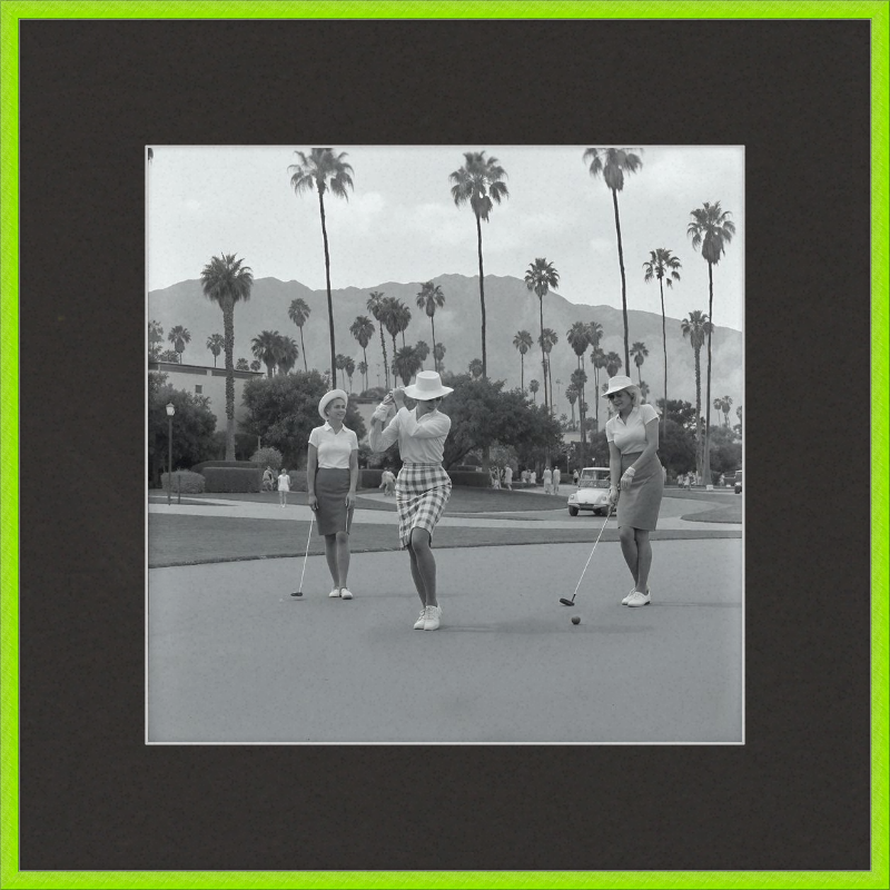 Vintage Palm Springs Golf Framed Art
