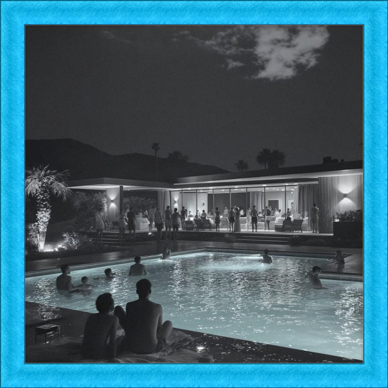 Palm Springs Pool Party Framed Art