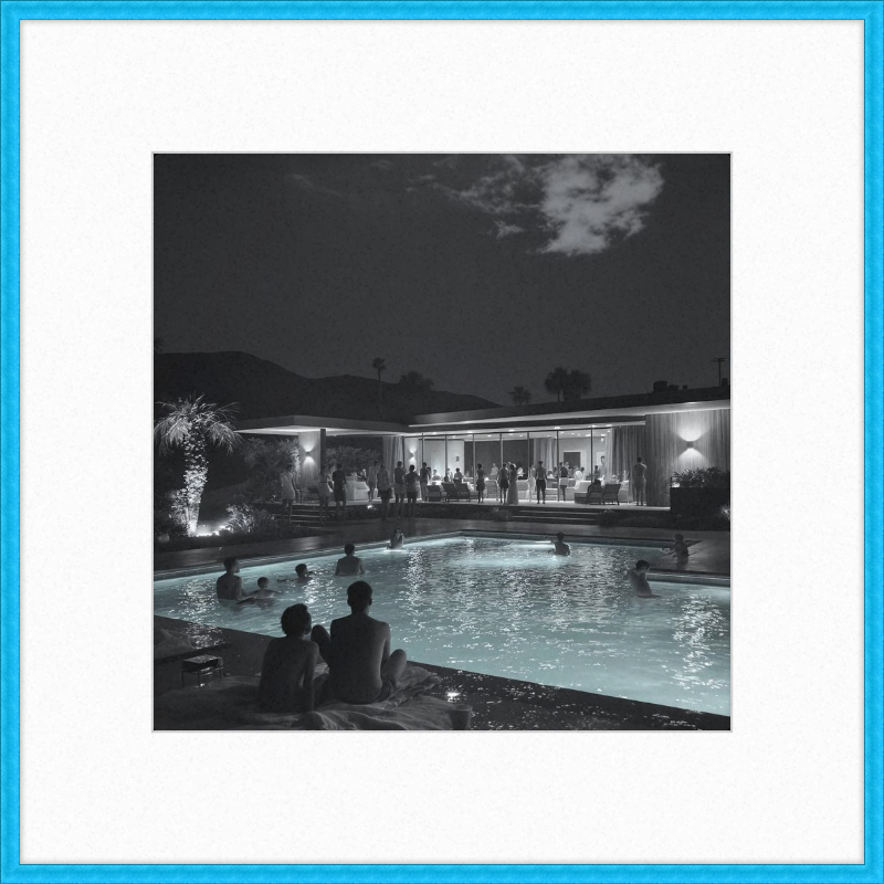 Palm Springs Pool Party Framed Art