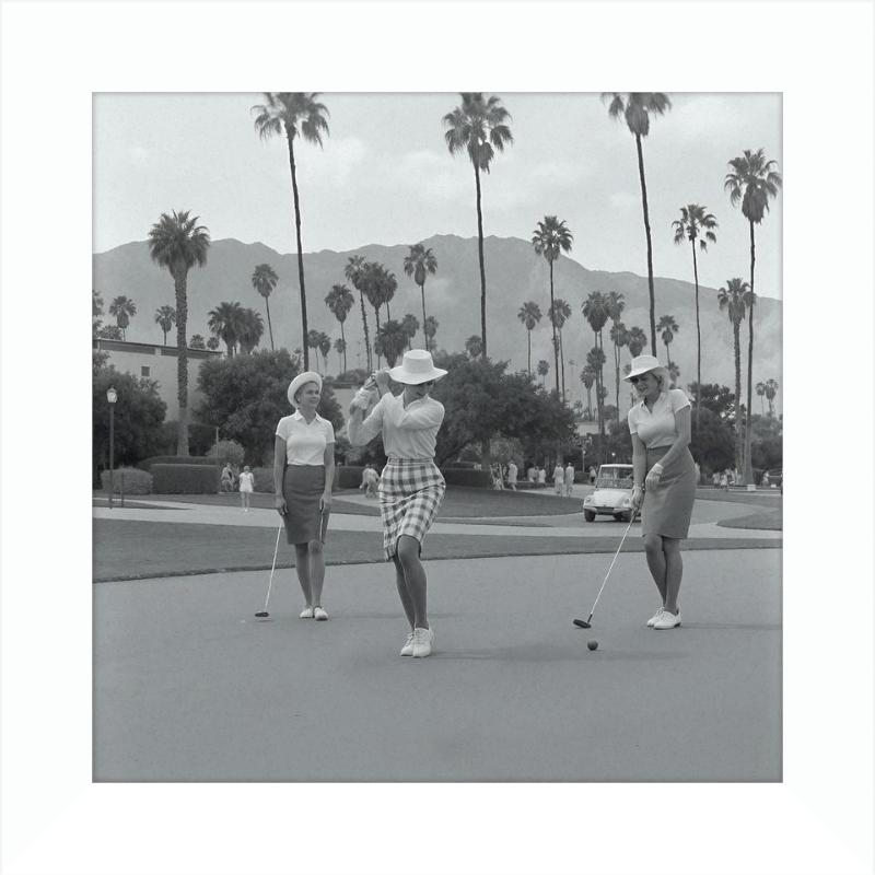 Vintage Palm Springs Golf Framed Art