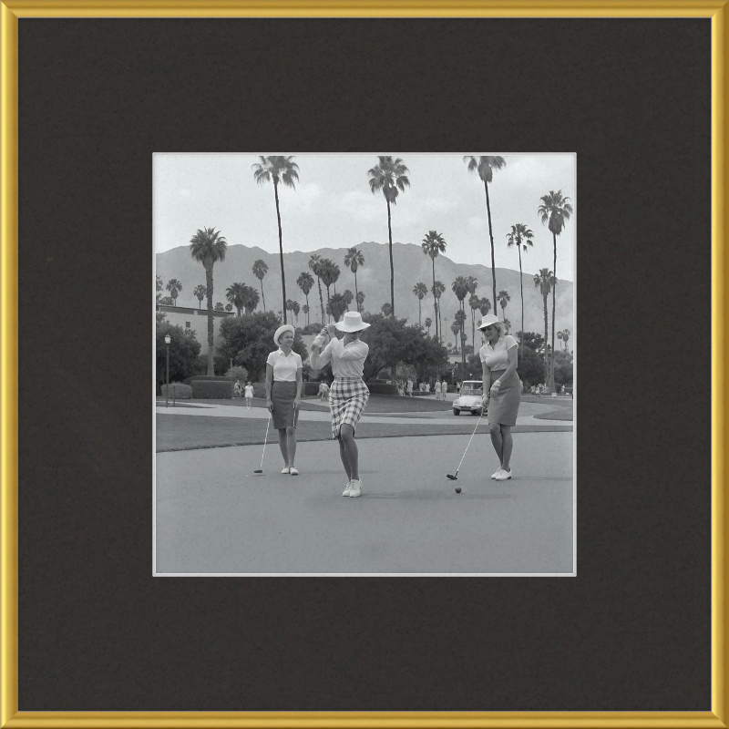Vintage Palm Springs Golf Framed Art
