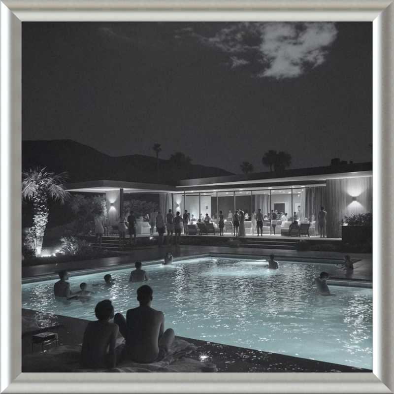 Palm Springs Pool Party Framed Art