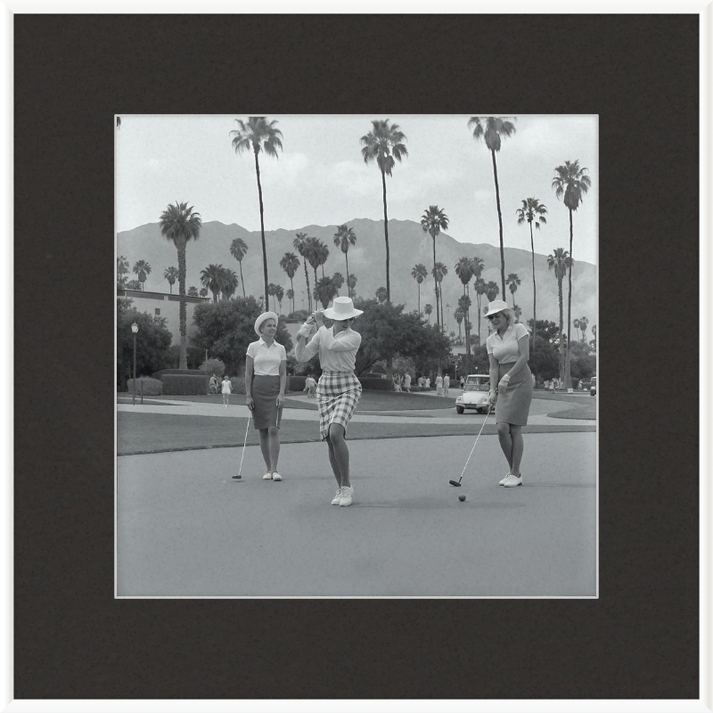 Vintage Palm Springs Golf Framed Art