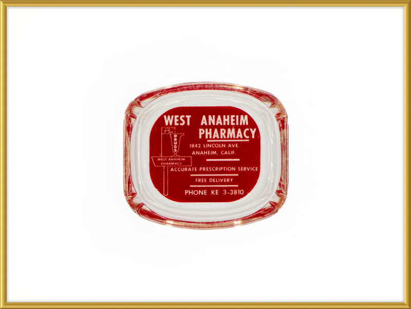 West Anaheim Pharmacy Ashtray Wall Art