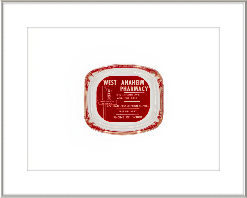 West Anaheim Pharmacy Ashtray Wall Art